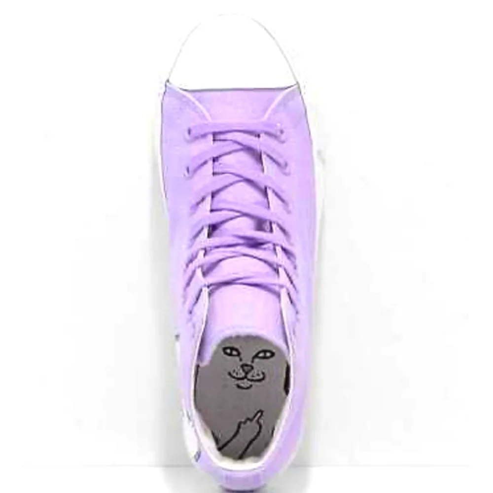 NIB NEW Rip n dip Lord Nermal Lavender Canvas High Top Sneakers Unisex 10 M